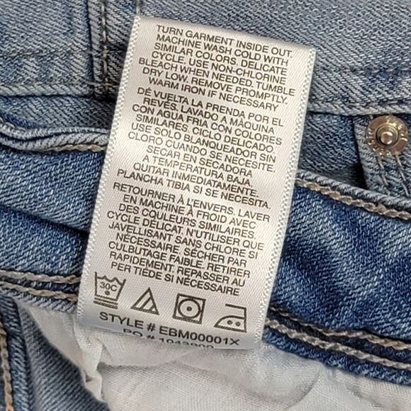 Kensie Jeans Size 14 Effortless Ankle Biter High Rise Distressed Faded Lived In - Picture 14 of 14